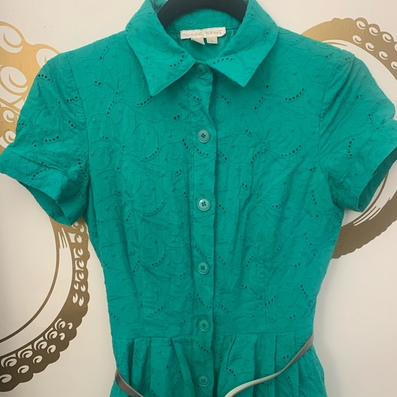 London Times Green Retro Dress - Picture 2 of 5